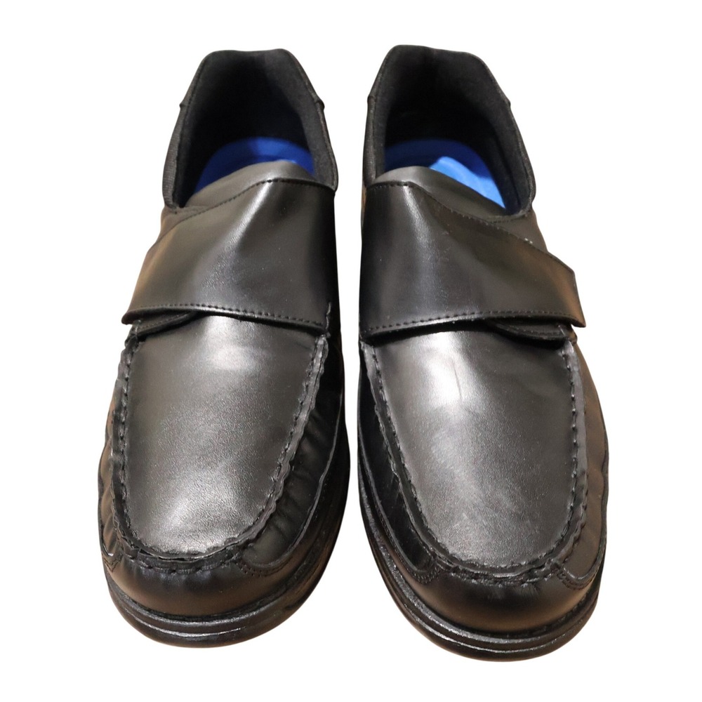 Dr. Scholl's 401 One Strap Mens 13D Black New Hook and Loop Comfort Shoes